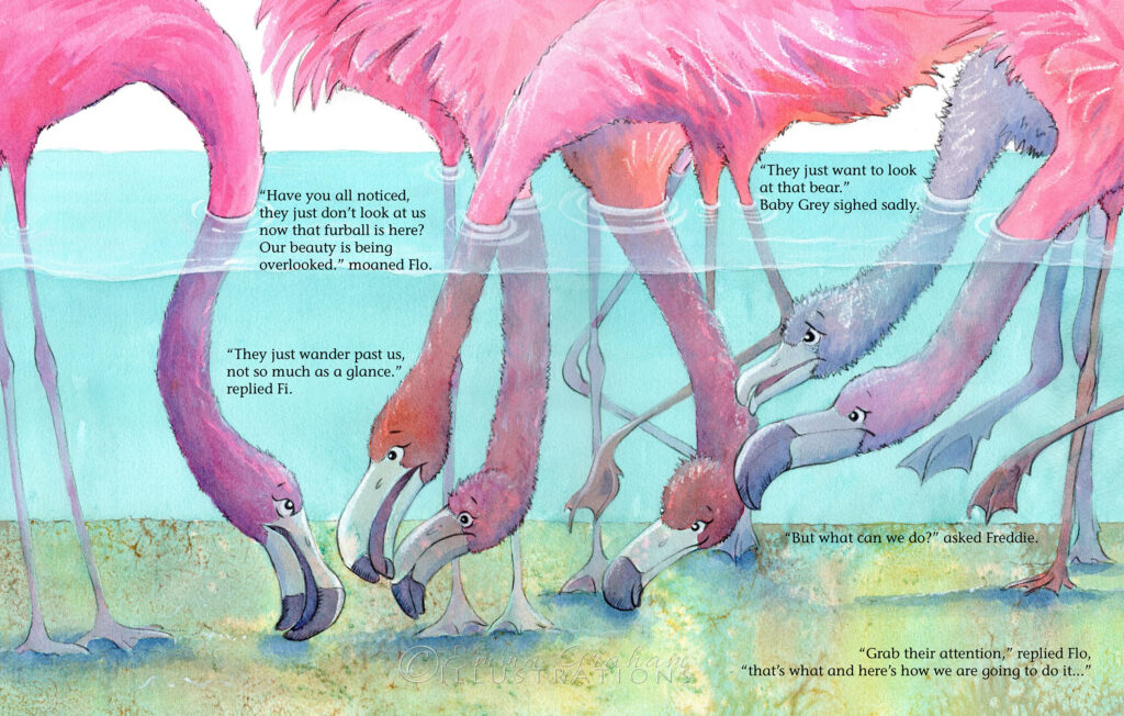 flamingos have an under water chat